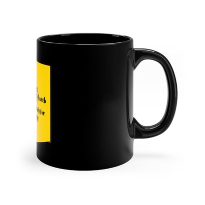 These Sleek & Humorous "Yellow Card Collection-Note To Boss" from the "TPPG-Apparels Brand" - 11oz Black Glossy Style Mug