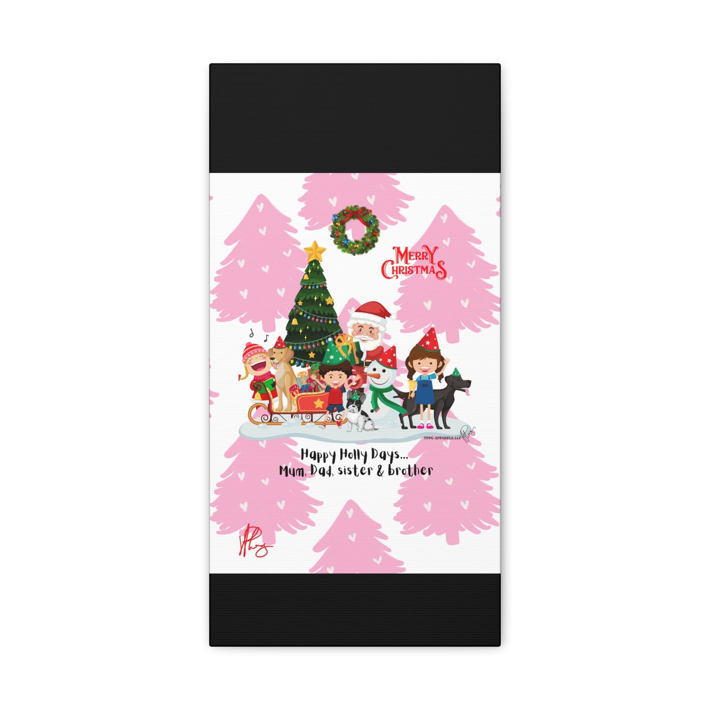 Holidays Time-"TPPG Brand Christmas Collection" - Canvas Gallery Wraps "- in Bold  familiar colors