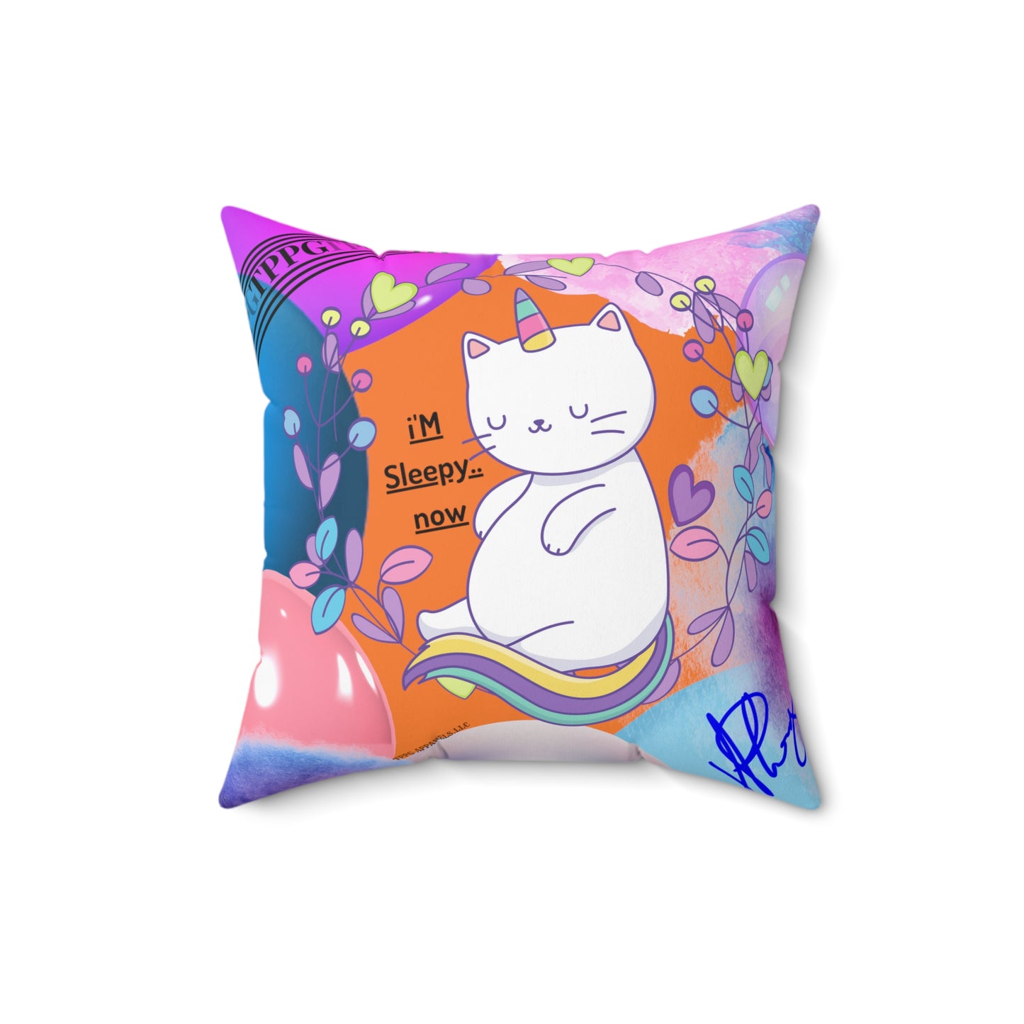 (Children) Spun Polyester ('1 Side') Square Pillow (4 sizes-Crusta Bgd) - By: "TPPG KIds Collection"