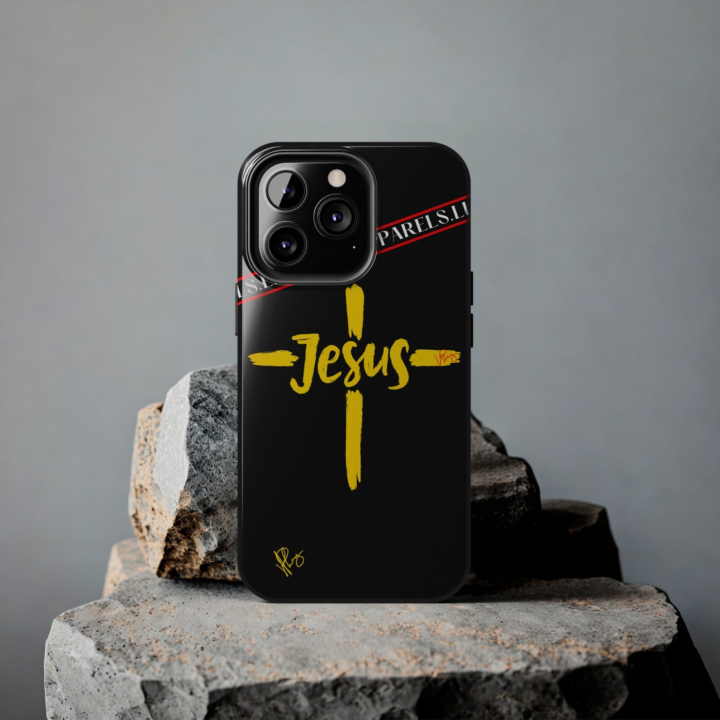 'iPhone Case' of A "Jesus/Faith" (Black)-Cute Cross Design 'TPPG Faith Collection'