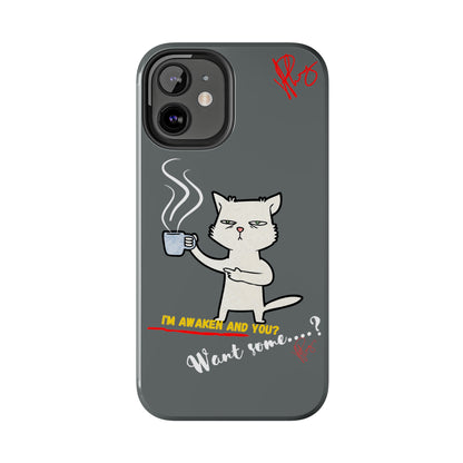 Another Lovely Grey - Cutie "Coffee Cat" Pet Design Verision from the 'TPPG Collection' Line carries Several sizes of the "iPhone Series" Tough Phone Cases