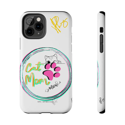 Guys Another one of our Cutest "Cat Mom" Pet Designs (in a White Base Color) Verision from the 'TPPG Collection' Line carries Several sizes of the "iPhone Series" Tough Phone Cases