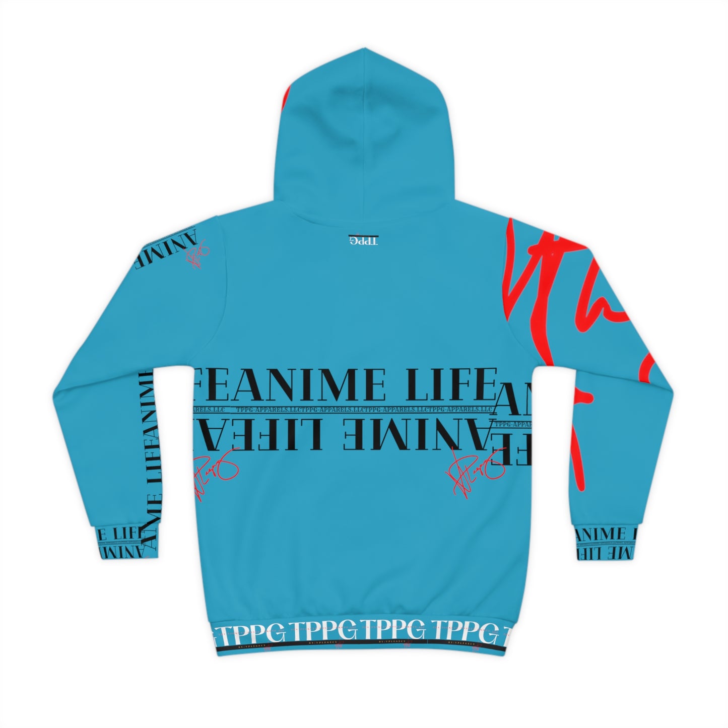 Children's (Turquoise) "TPPG Anime Life & Logo" Hoodie in 6 sizes