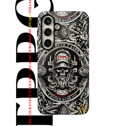 "Father God" iPhone/Google Pixel & Samsung Tough Phone Case (Black/Red & Grey)