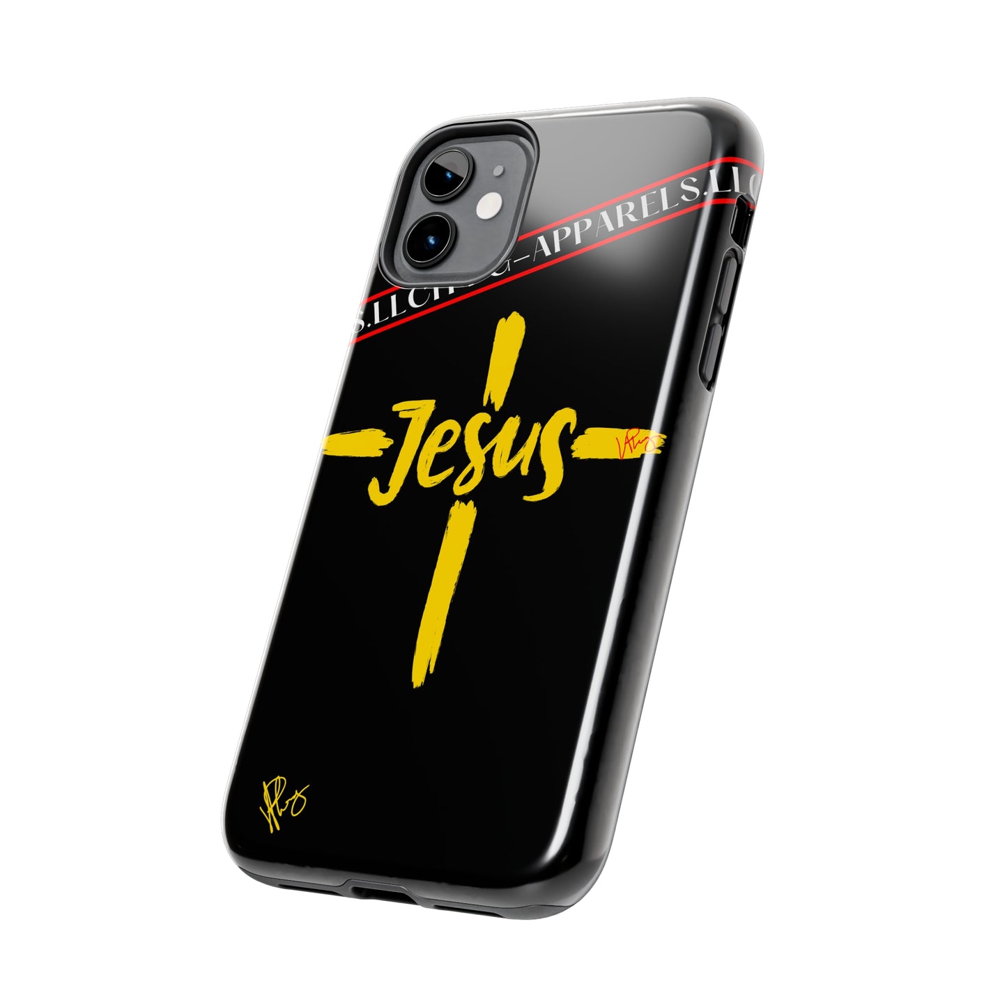 'iPhone Case' of A "Jesus/Faith" (Black)-Cute Cross Design 'TPPG Faith Collection'