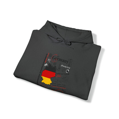 "Germany" Style Design Print Unisex Heavy Blend™ Hooded Sweatshirt - 6 sizes & colors to choose from