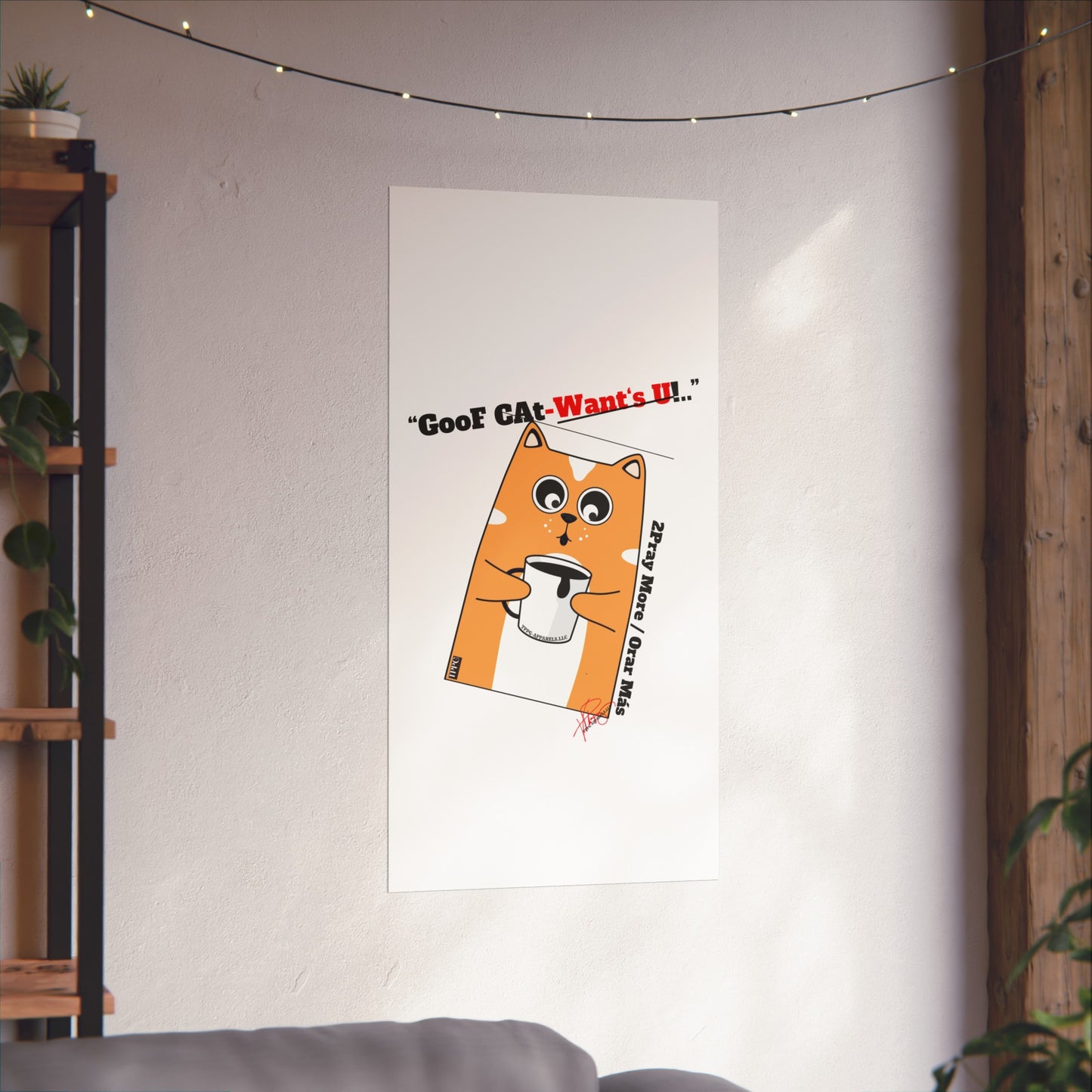 Vertical "GooF CAt" Matte Posters