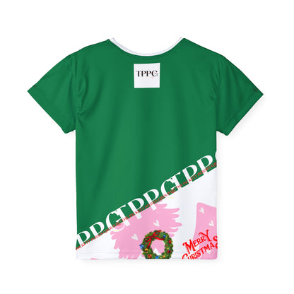 Kids (Green Base) 'Holiday/Christmas' Sports Jersey/Tee - By:"TPPG-Apparel" Juniors Collections