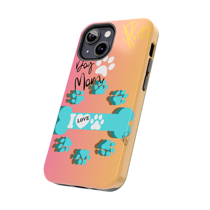 One of our Cutest "Dog Mom" Pet Designs (in a Multi-Colored Base Color) Verision from the 'TPPG Collection' Line carries Several sizes of the "iPhone Series" Tough Phone Cases