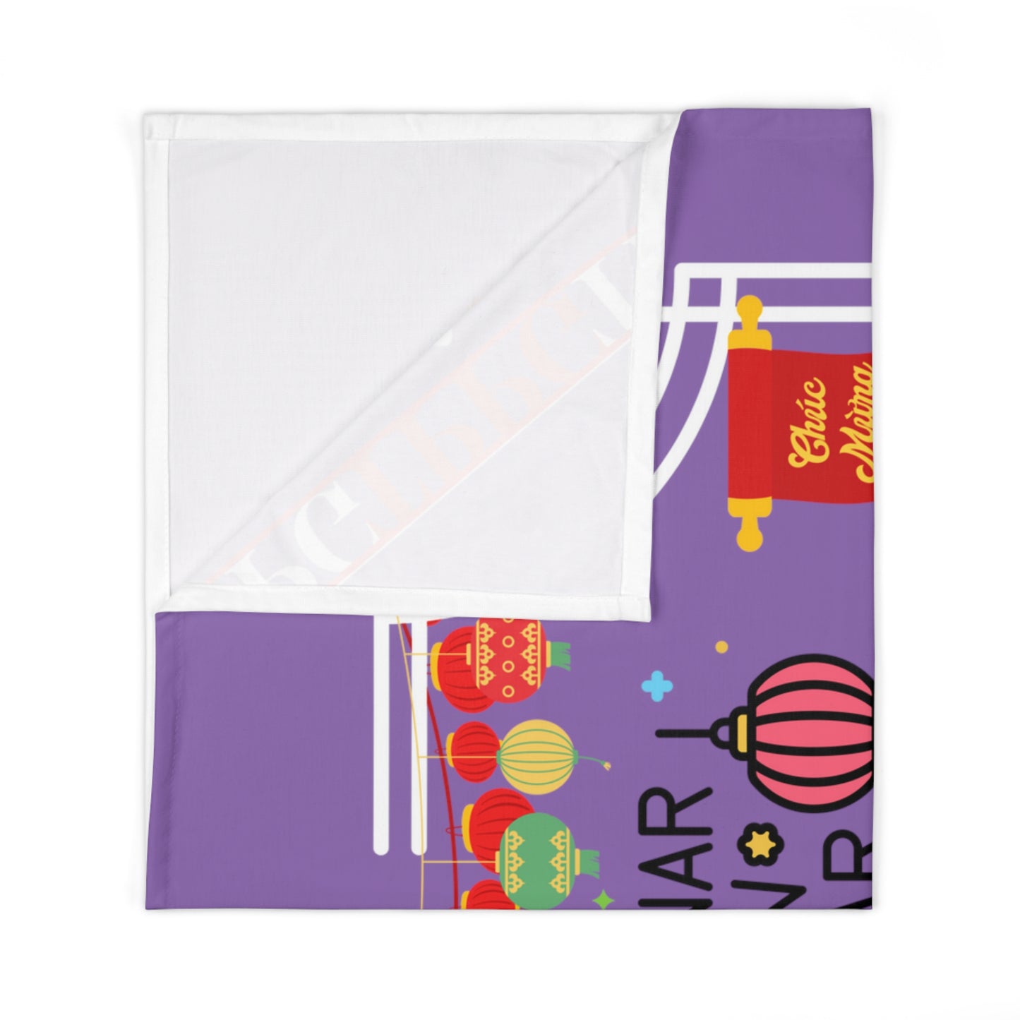 Chinese Lunar Holiday 30"x40" (Xmas Purplish/USA) Infant/Baby Jersey ' Chinese Lunar Holiday' Swaddle Blanket by: "TPPG Infant/Toddler" Collections