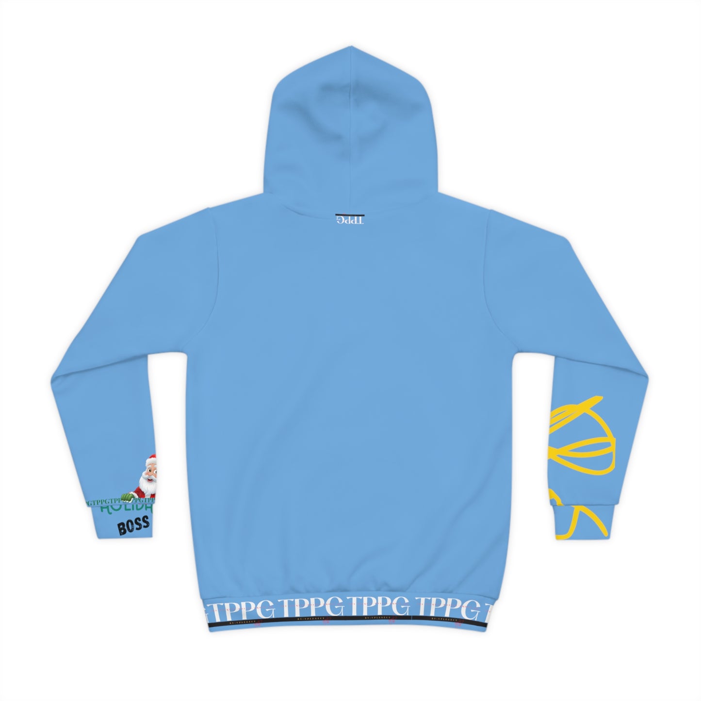 Children's "Santa Holiday-Boss Man" (Lt. Blu) "TPPG Logo" Hoodie in 6 sizes