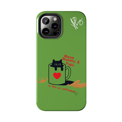 Ok Guys here's another one of our Cutest Coffee Pet Designs (in a Light Green Base Color) Verision from the 'TPPG Collection' Line carries Several sizes of the "iPhone Series" Tough Phone Cases