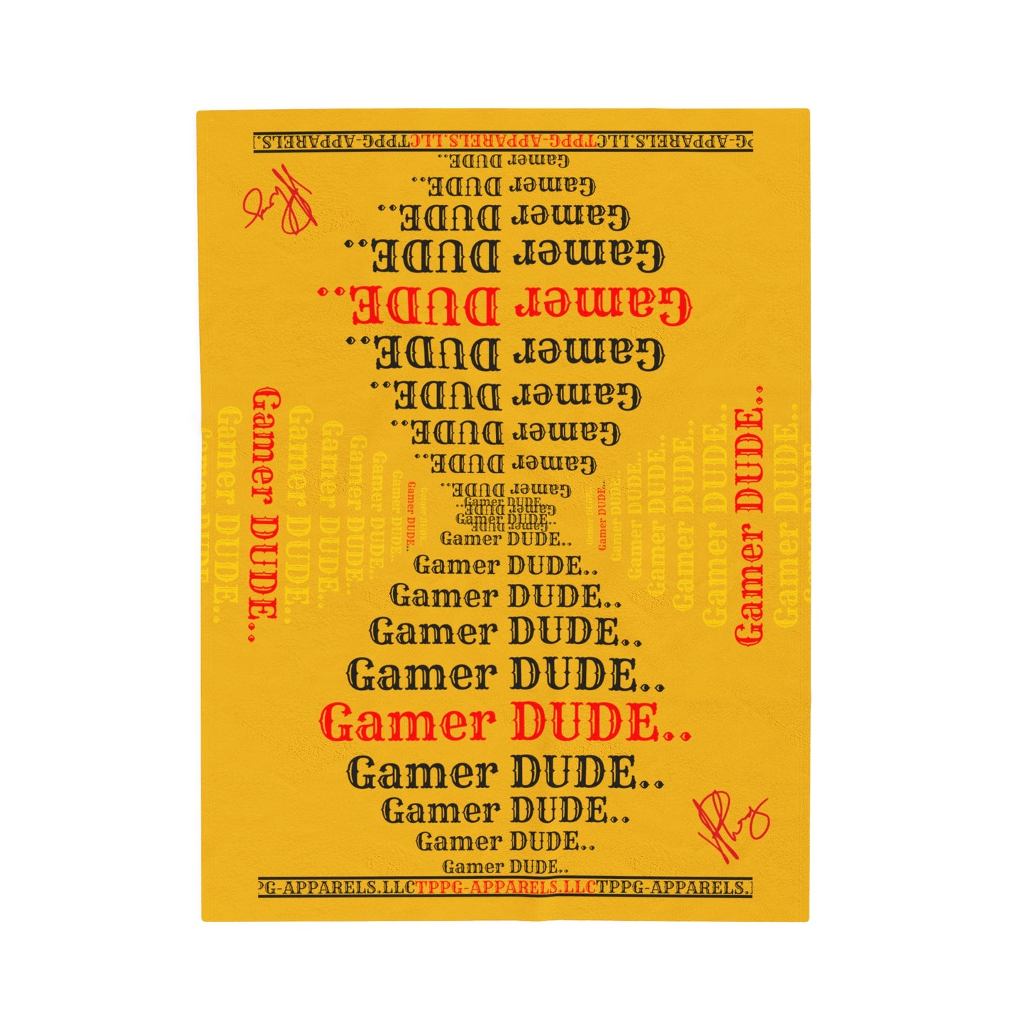 Ok Guys, another Bold Yellow Gamer Style Blanket from the "TPPG-Apparels" Brand Presents one of it's koolest designs on this Yellow Velveteen Plush Blanket