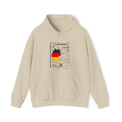 "Germany" Style Design Print Unisex Heavy Blend™ Hooded Sweatshirt - 6 sizes & colors to choose from