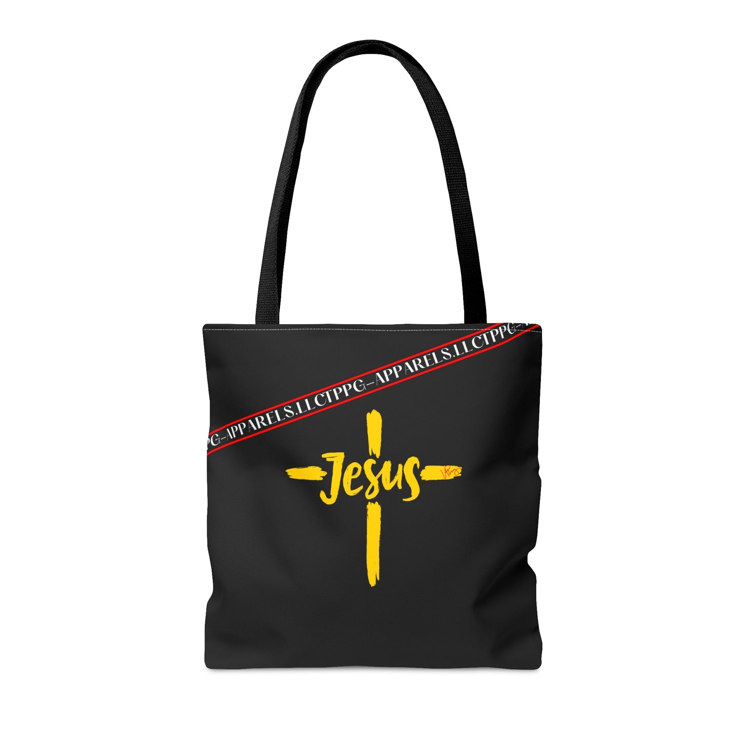 Black "Faith/Jesus" Shoulder Tote Bag