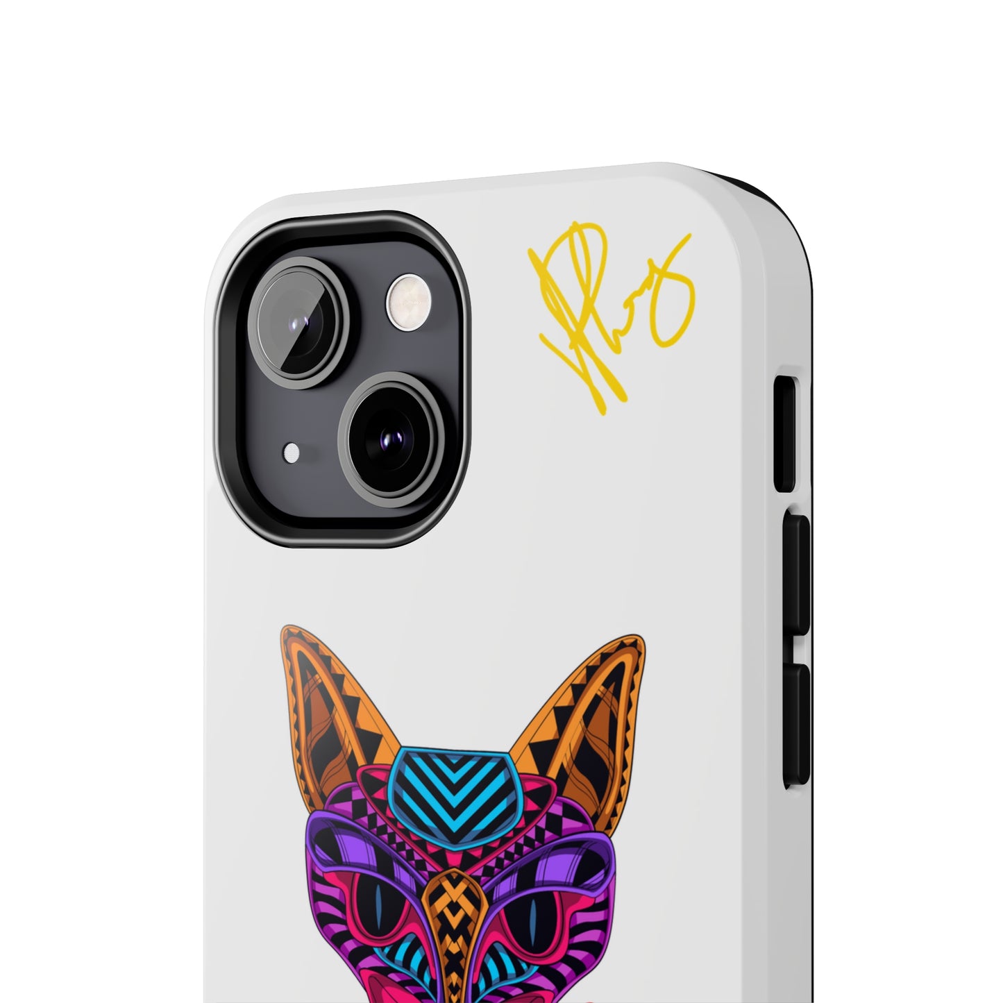 Cat Custom Designs Phone Cases - iPhone/Samsung Galaxy & Google Pixel (Multi-Colored White)