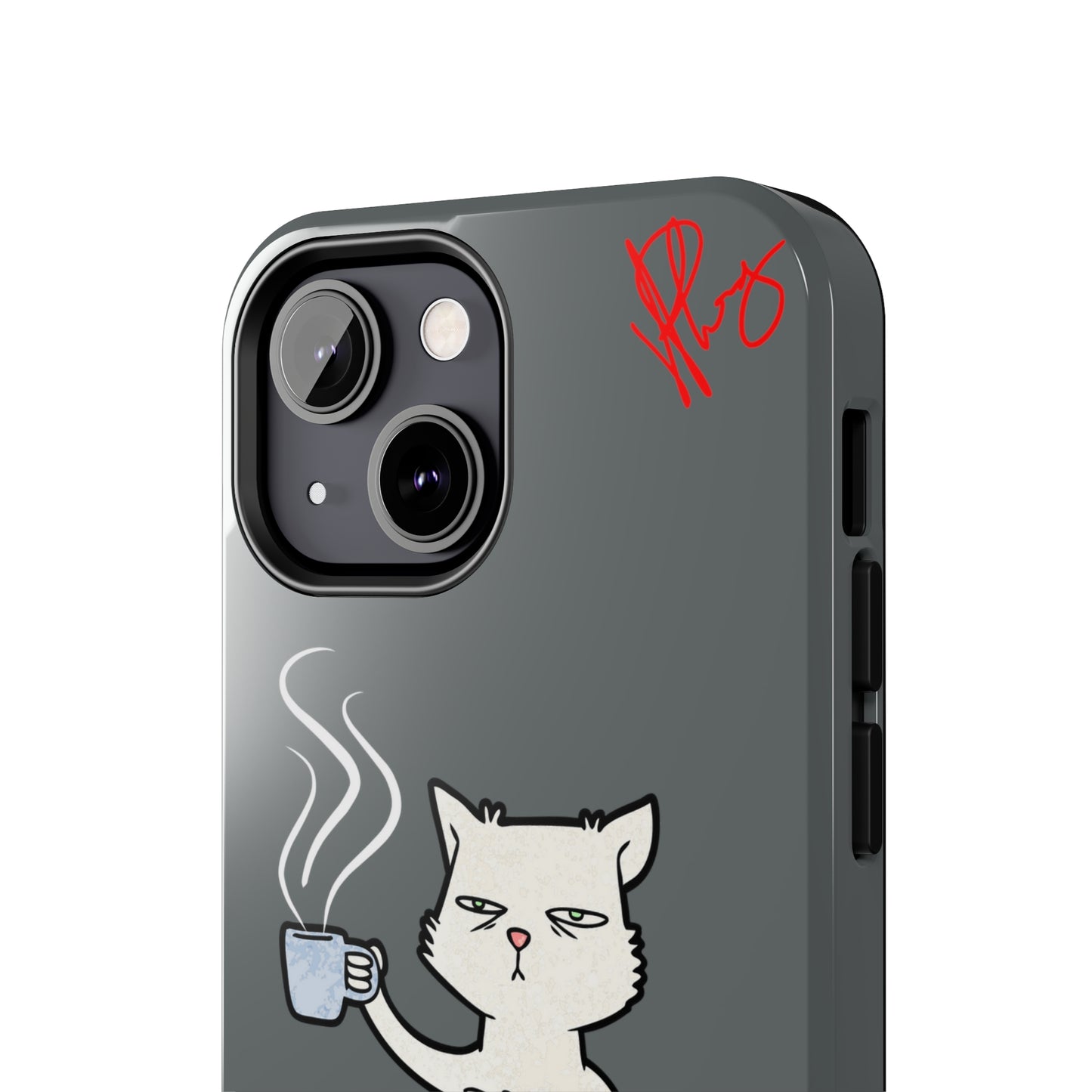 Another Lovely Grey - Cutie "Coffee Cat" Pet Design Verision from the 'TPPG Collection' Line carries Several sizes of the "iPhone Series" Tough Phone Cases