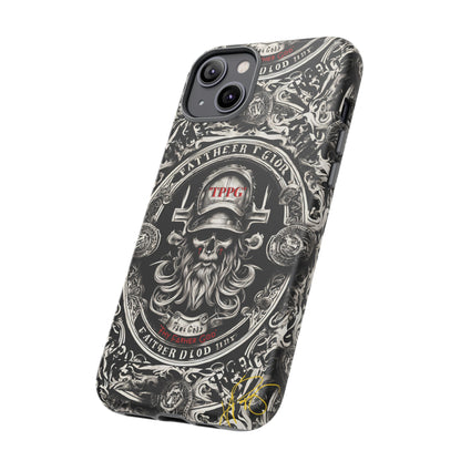 "Father God" iPhone/Google Pixel & Samsung Tough Phone Case (Black/Red & Grey)