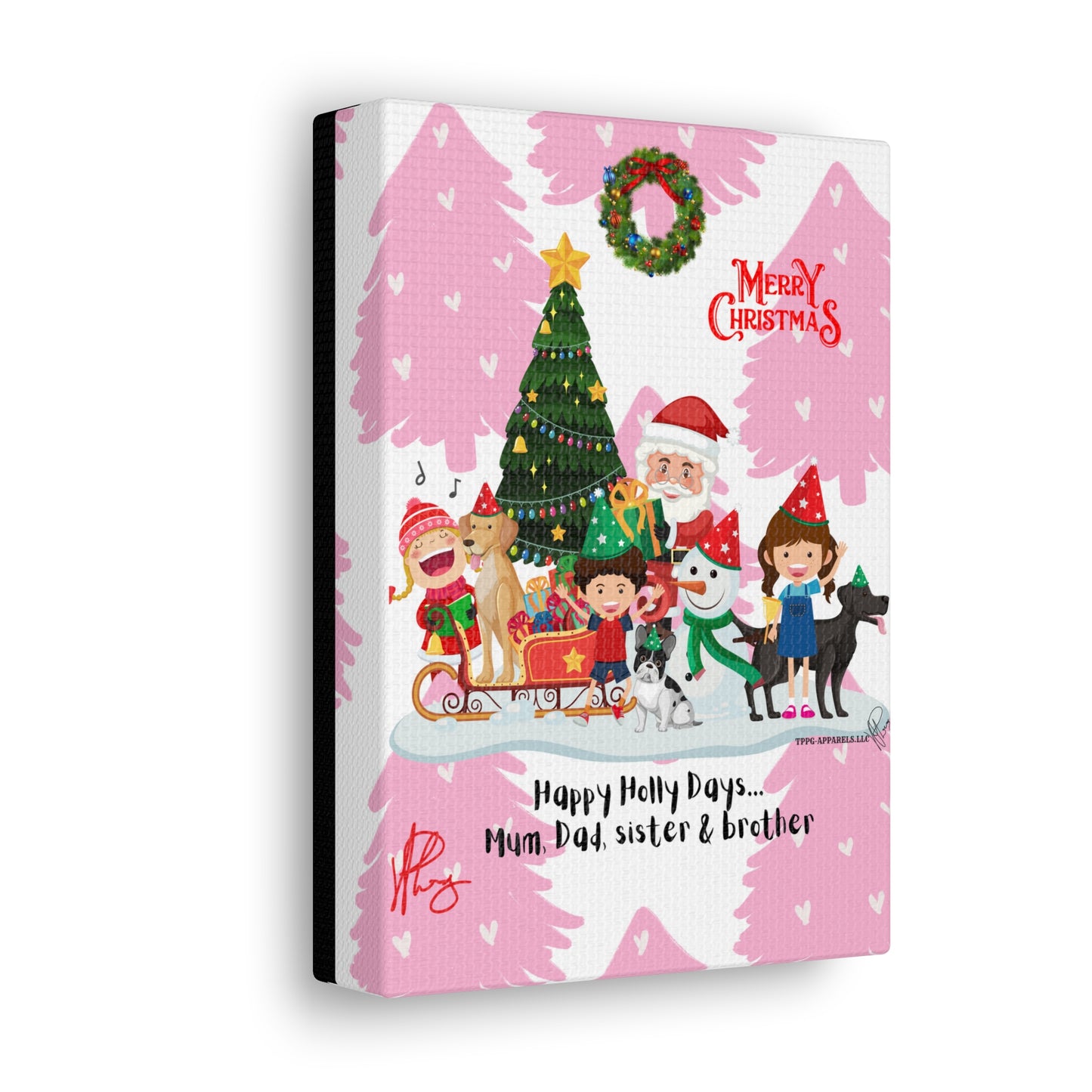 Holidays Time-"TPPG Brand Christmas Collection" - Canvas Gallery Wraps "- in Bold  familiar colors