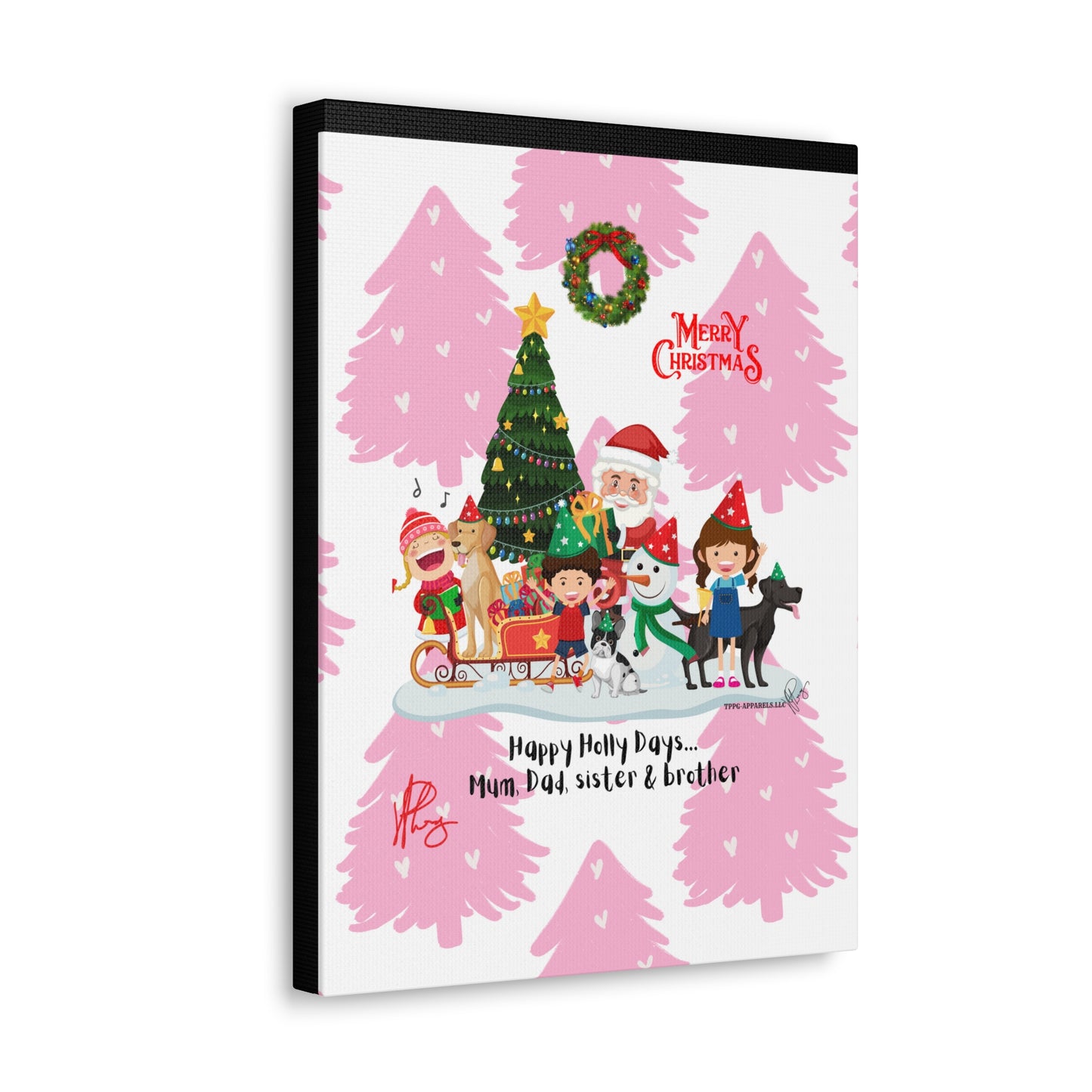 Holidays Time-"TPPG Brand Christmas Collection" - Canvas Gallery Wraps "- in Bold  familiar colors