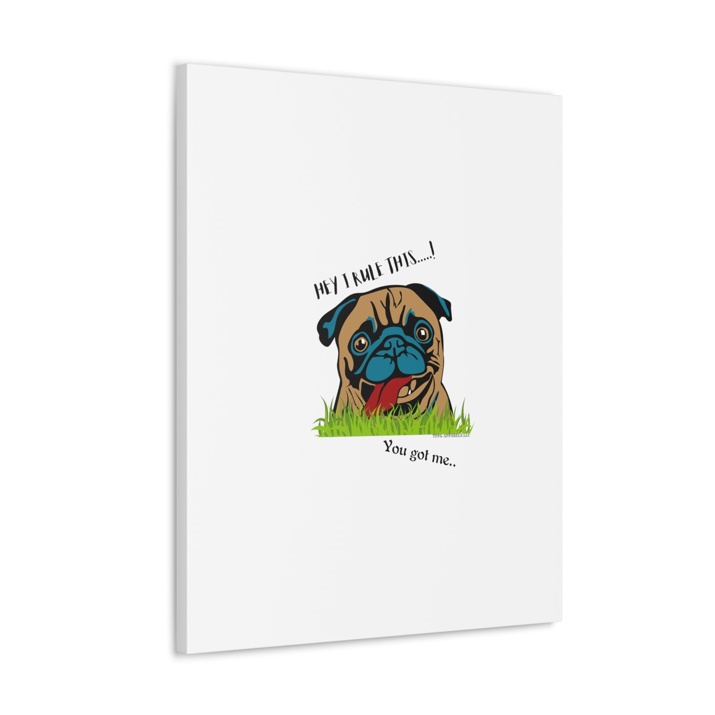 From our "TPPG Brand Pet Collection" ('HEY, I Rule This..")- Canvas Gallery Wraps - on White