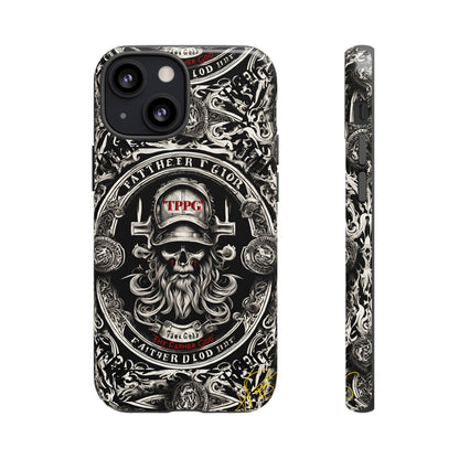 "Father God" iPhone/Google Pixel & Samsung Tough Phone Case (Black/Red & Grey)