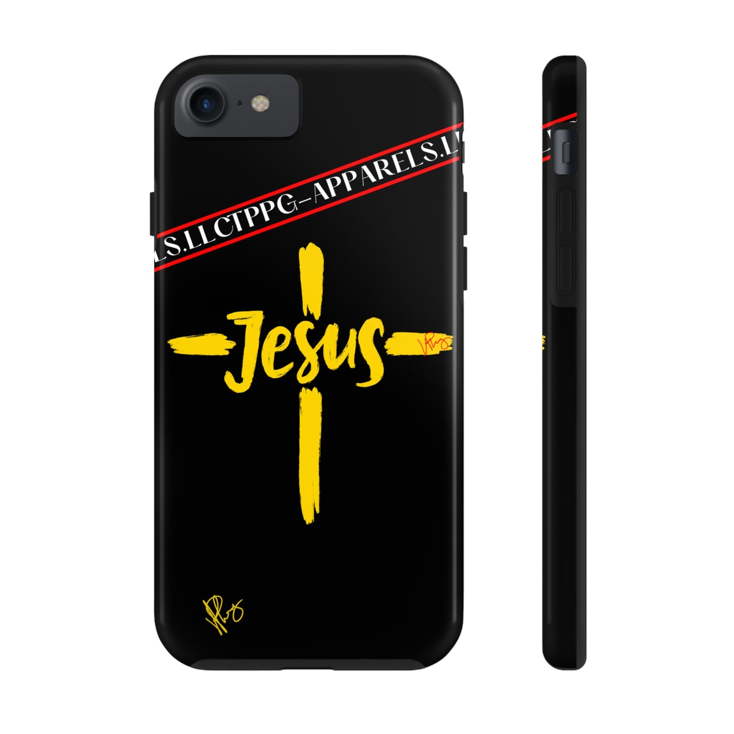 'iPhone Case' of A "Jesus/Faith" (Black)-Cute Cross Design 'TPPG Faith Collection'