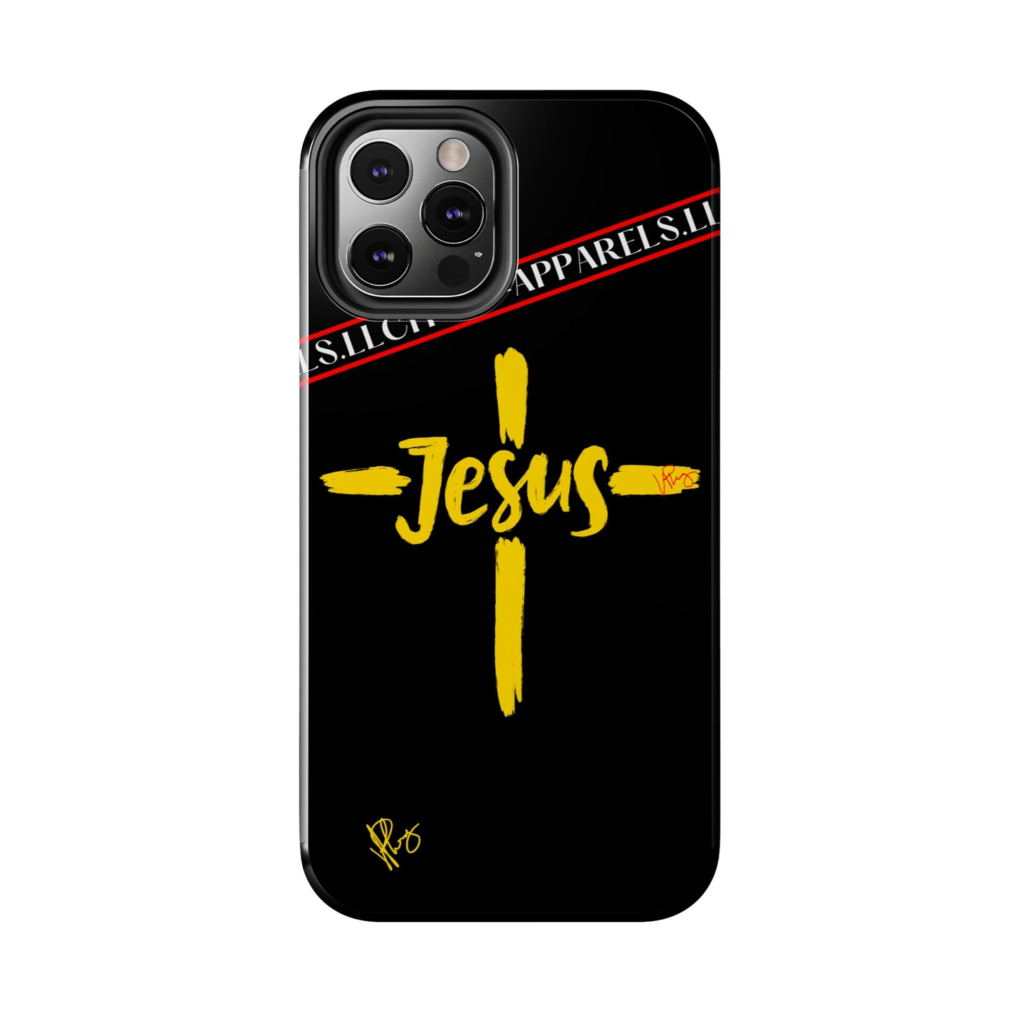 'iPhone Case' of A "Jesus/Faith" (Black)-Cute Cross Design 'TPPG Faith Collection'