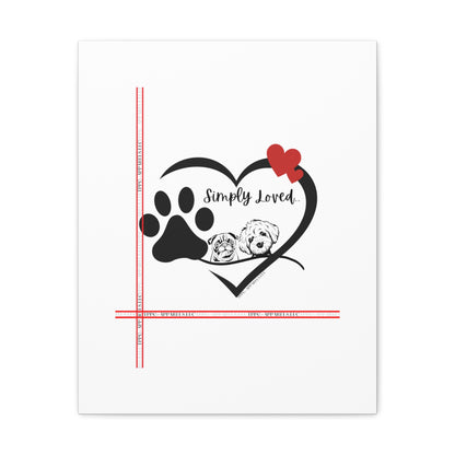 From our "TPPG Brand Pet Collection" - Canvas Gallery Wraps " Simply Loved"- in White