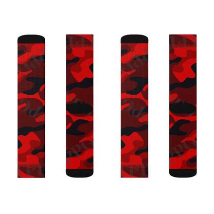 High Quality Cushioned 'TPPG Brand' Red Camo Style Socks