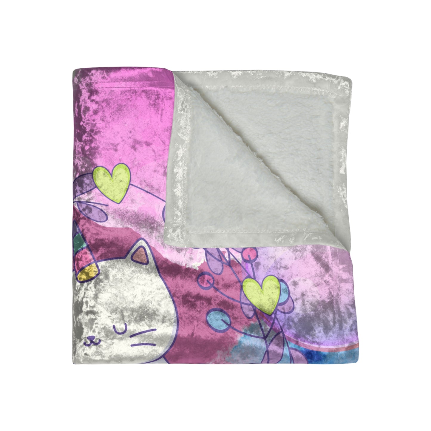 Crushed (Lt. Pink base) Velvet (50"x60") Blanket-Designed by 'TPPG-Apparels' Collections