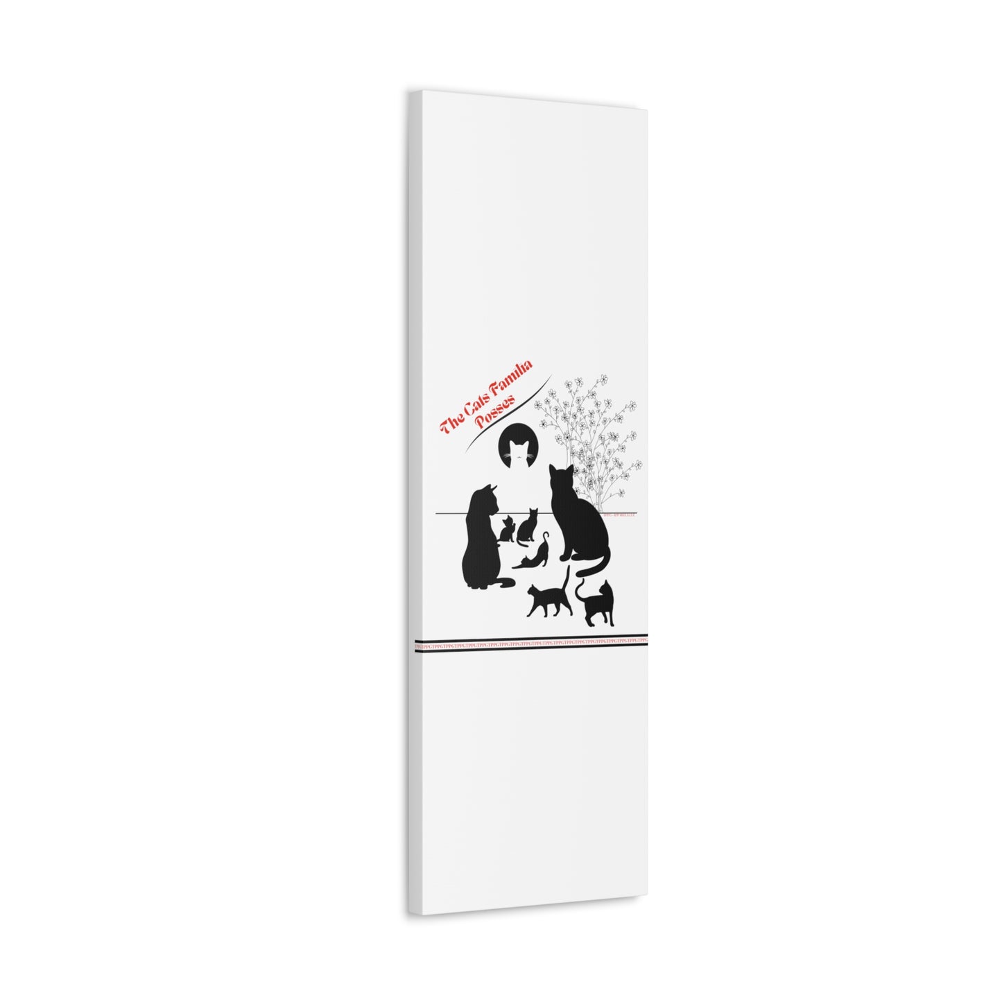 From our "TPPG Brand Pet Collection" - "The Cat Familia Posses.." Canvas Gallery Wraps in White