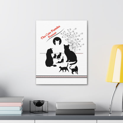 From our "TPPG Brand Pet Collection" - "The Cat Familia Posses.." Canvas Gallery Wraps in White