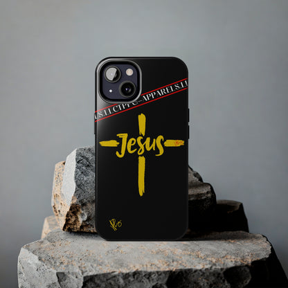 'iPhone Case' of A "Jesus/Faith" (Black)-Cute Cross Design 'TPPG Faith Collection'