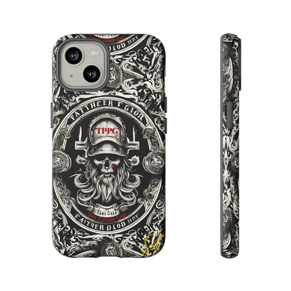 "Father God" iPhone/Google Pixel & Samsung Tough Phone Case (Black/Red & Grey)