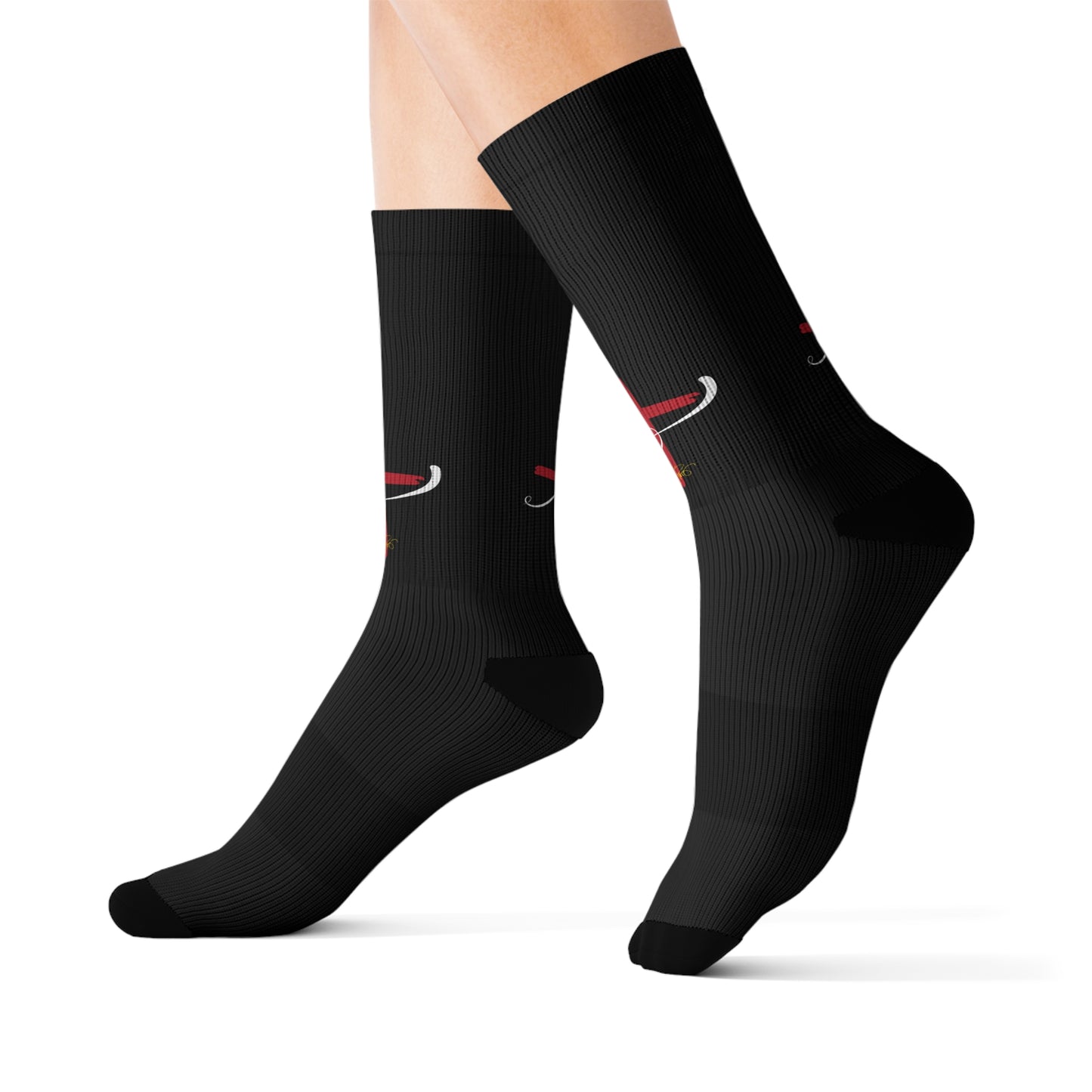 Sleek "Red Cross" Socks