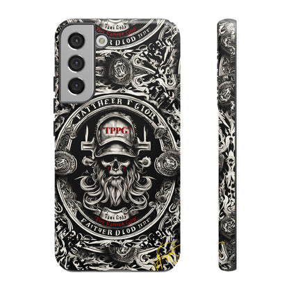 "Father God" iPhone/Google Pixel & Samsung Tough Phone Case (Black/Red & Grey)