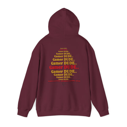 Our multi-color "Gamer" Style (Back & Front Facing) Design Print Unisex Heavy Blend™ Hooded Sweatshirt - 6 sizes & 10 colors to choose from