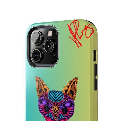 Pets Designed Phone Cases - iPhone/ Samsung Galaxy & GooglePixel ("Embrace Me.."1) (Green/Yellow Hue Color)