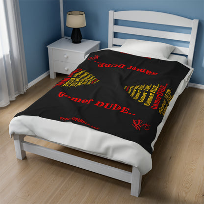 Hey guys another Bold Gamer Style Blanket from the "TPPG-Apparels" Brand Presents one of it's koolest designs on this Black Velveteen Plush Blanket