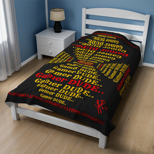 Hey Guys, another Bold Gamer Style Blanket from the "TPPG-Apparels" Brand Presents one of it's koolest designs on this Black Velveteen Plush Blanket