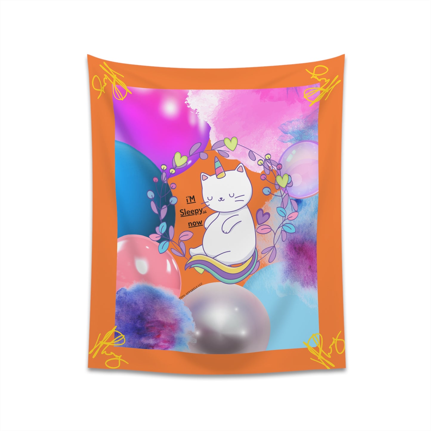 100% Polyester (I'm Sleepy, Now) Printed Wall Tapestry (Crusta Base color) from "TPPG Collections"