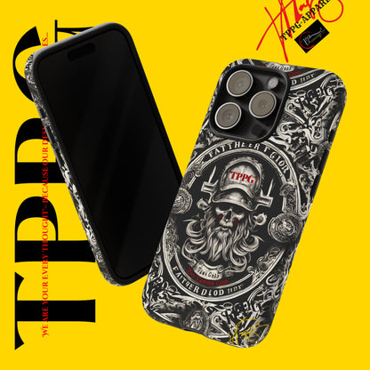 "Father God" iPhone/Google Pixel & Samsung Tough Phone Case (Black/Red & Grey)