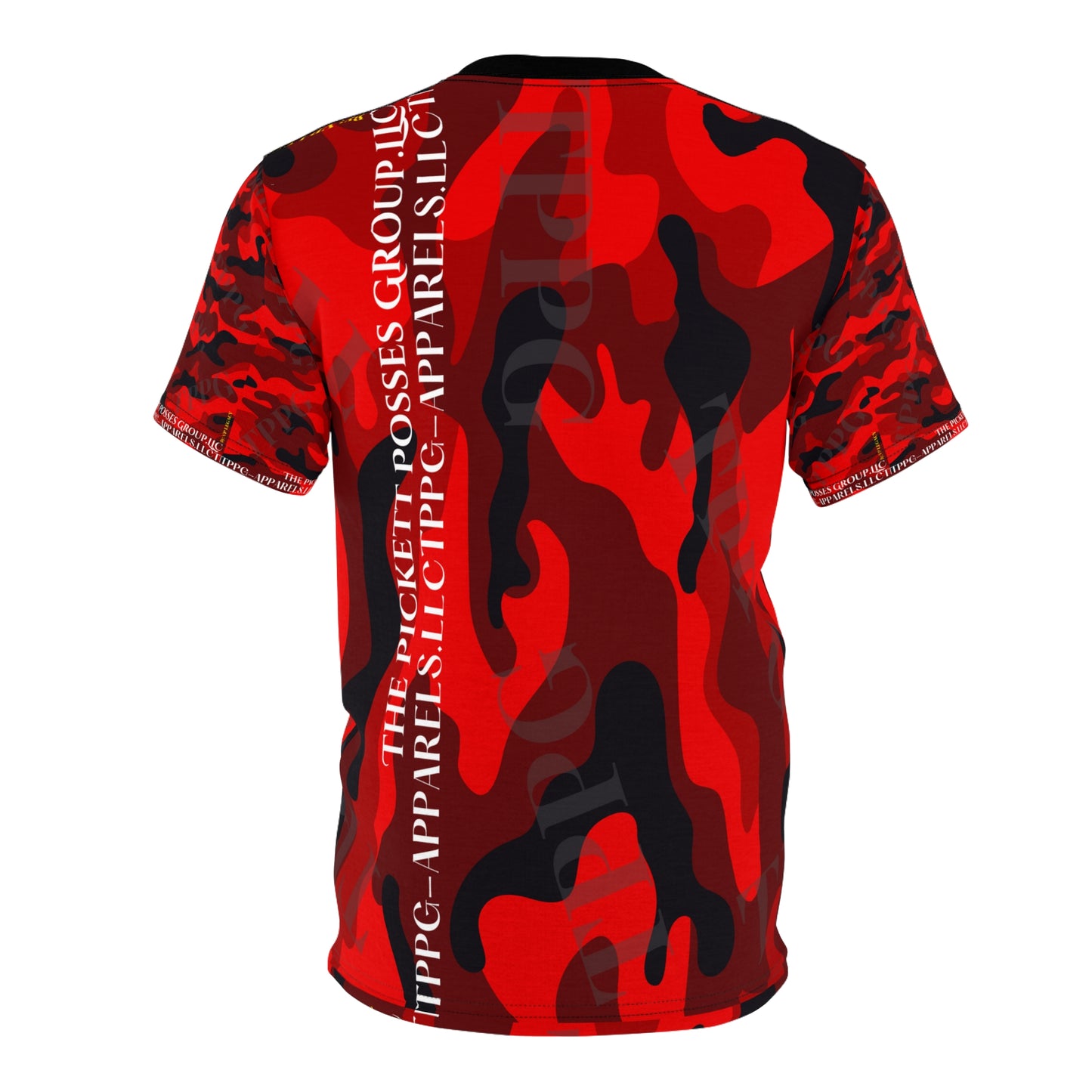 "TPPG-Apparels" Presents a Sleek Casual Red Camo 'Tagless' Premium Style Casual Unisex T-Shirt