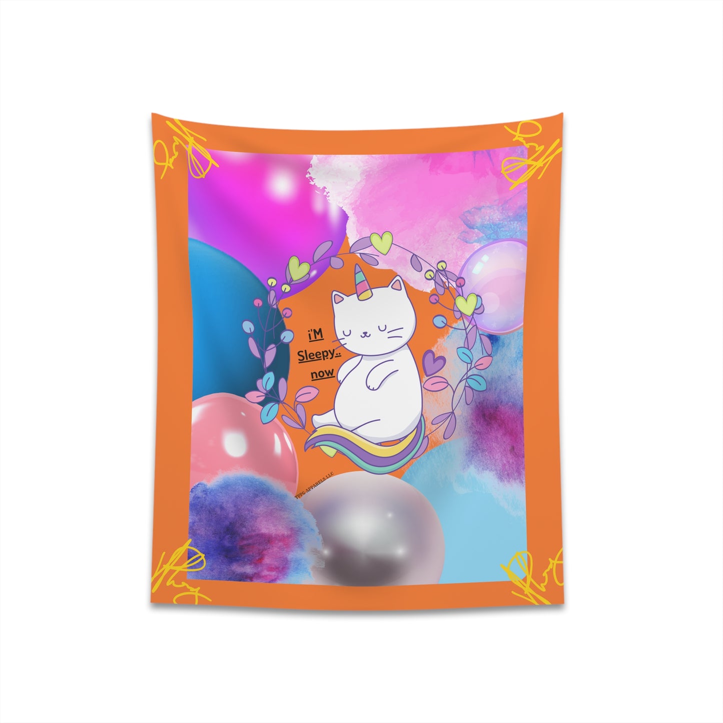 100% Polyester (I'm Sleepy, Now) Printed Wall Tapestry (Crusta Base color) from "TPPG Collections"