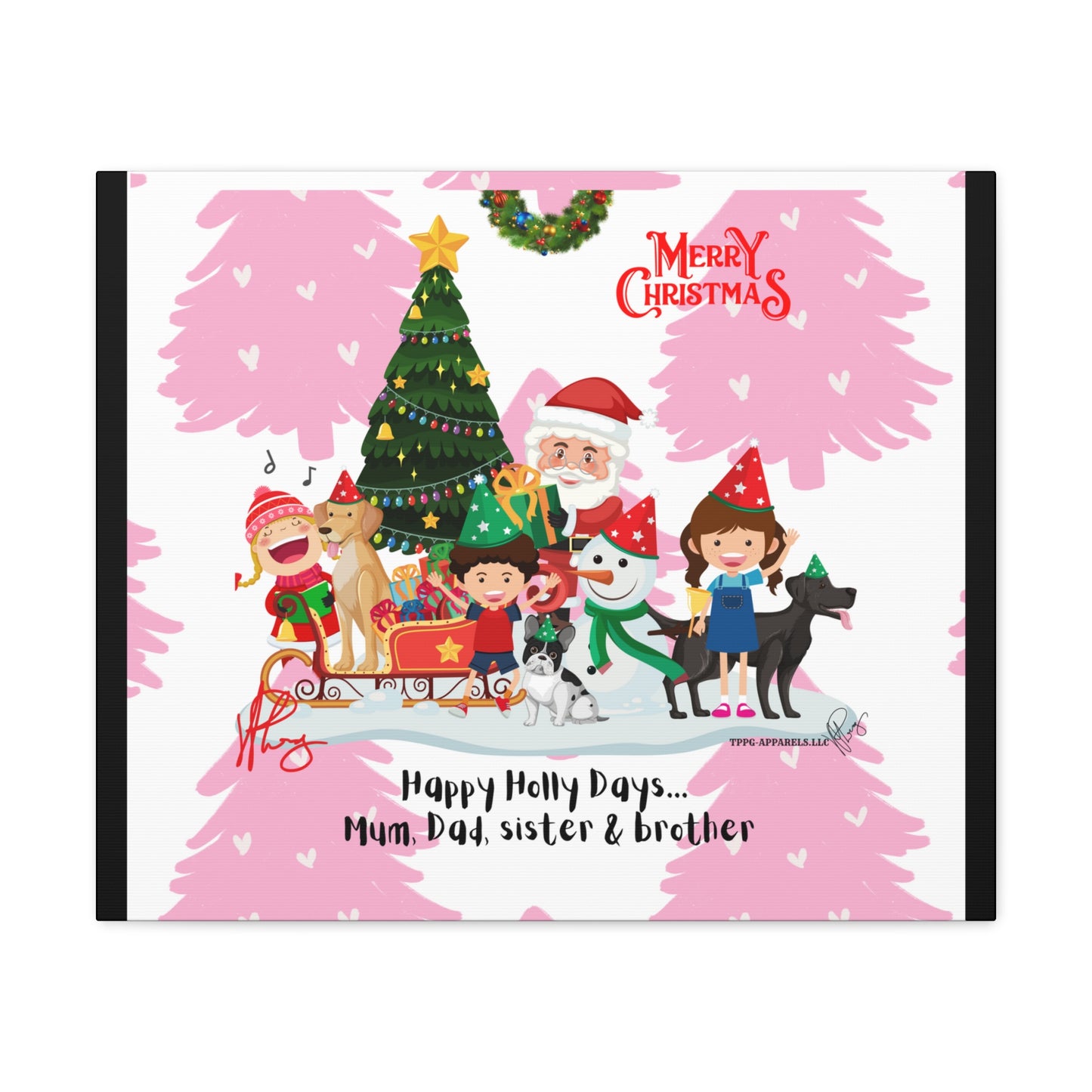 Holidays Time-"TPPG Brand Christmas Collection" - Canvas Gallery Wraps "- in Bold  familiar colors