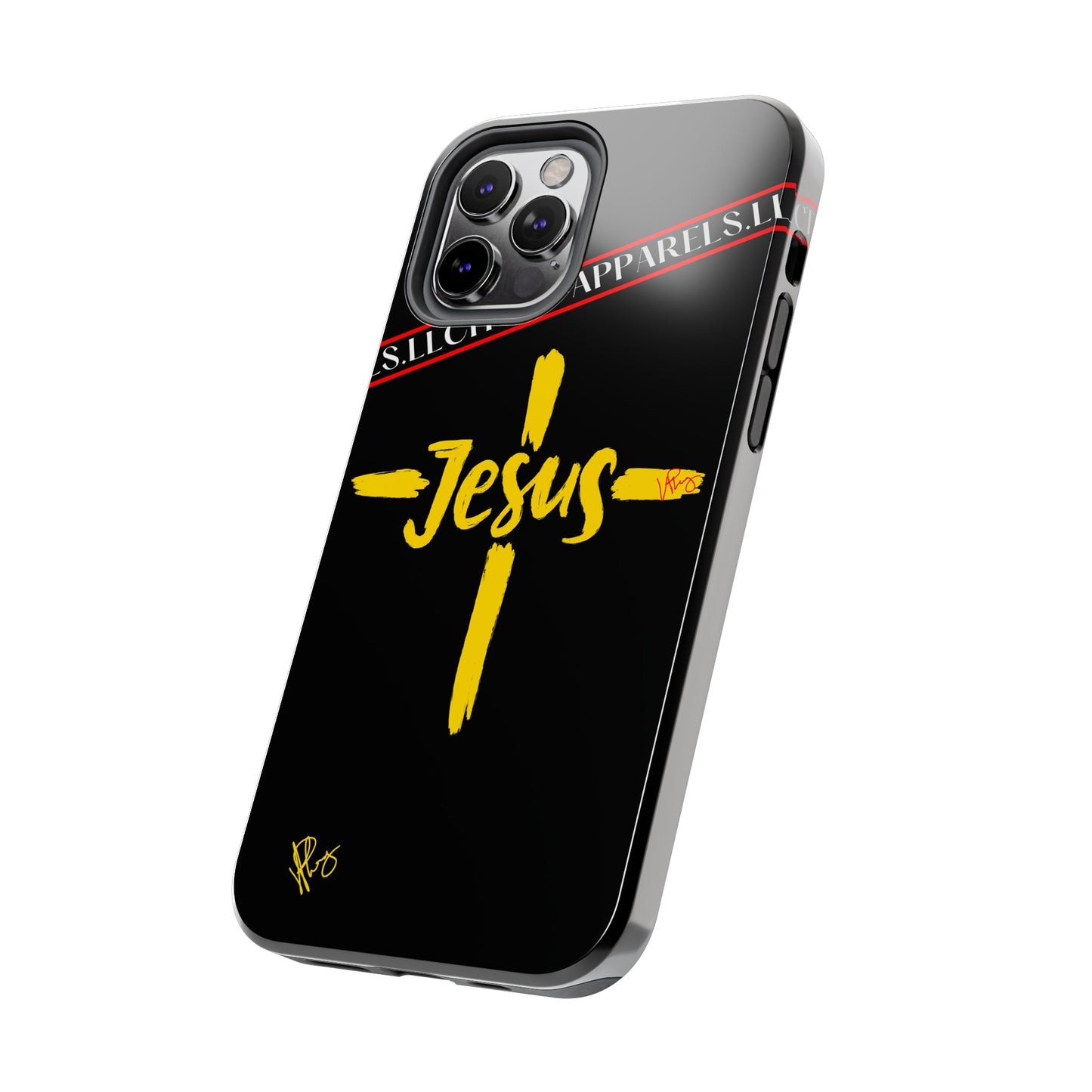 'iPhone Case' of A "Jesus/Faith" (Black)-Cute Cross Design 'TPPG Faith Collection'