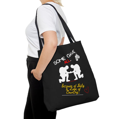 With our 3 sizes - Handy Millitary-front facing Style Design Tote Bag from the 'TPPG-Apparel' Brand