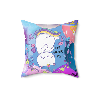 (Toddler/Kid) Spun Polyester Square Pillow (4 sizes-Lt. Blu Bgd) - By: "TPPG KIds Collection"