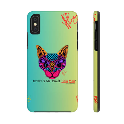 Pets Designed Phone Cases - iPhone/ Samsung Galaxy & GooglePixel ("Embrace Me.."1) (Green/Yellow Hue Color)